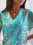 V Neck Abstract T-shirt
