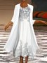 Casual Round Neck Maxi