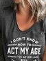 V Neck Casual Regular Fit T-shirt