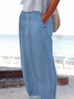 Solid Loosen Denim&jeans