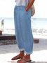 Solid Loosen Denim&jeans