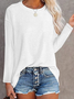 Plain Crew Neck Loose T-shirt