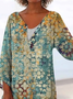V Neck Loose Ethnic Top