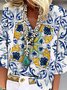 Casual V Neck Floral Top