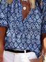 Casual Geometric Loose Blouses