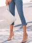 Casual Regular Fit Plain Denim&jeans