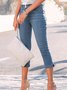 Casual Regular Fit Plain Denim&jeans