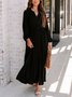 Loose Plain Casual Maxi