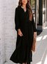 Loose Plain Casual Maxi