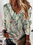 Women Casual Floral Autumn Daily Jersey Best Sell Long sleeve Regular Regular Sweatshirt