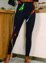 Abstract Jersey Casual Leggings