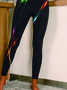 Abstract Jersey Casual Leggings