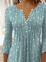 Geometric Casual Autumn V neck Daily 1 * Top Hot List A-Line Regular Size Top for Women