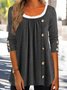 Casual Plain Autumn Micro-Elasticity Daily Jersey Long sleeve Crew Neck Regular Size Top for Women