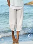 Solid Linen Loosen Linen & Cotton Bottoms
