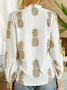 V Neck Loosen Floral Blouses