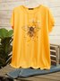 Casual Regular Fit Cotton Blends T-shirt