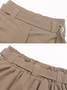 Loose Cotton Casual Plain Skirt