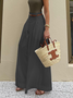Loose Casual Cotton Plain Pants