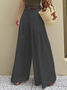 Loose Casual Cotton Plain Pants