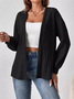 Loose Plain Casual Zipper Jacket