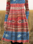 Regular Fit Casual V Neck Dress With No