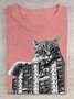 Cat Casual Cotton T-Shirt