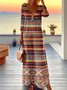 Regular Fit Casual Abstract Dress With No