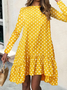 Casual Turtleneck Dress With No