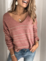 V Neck Casual Sweater