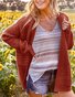 Plain Casual Wool/Knitting Cardigan