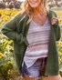 Plain Casual Wool/Knitting Cardigan