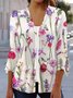 V Neck Casual Jersey Kimono