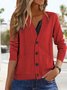 Wool/Knitting Others Casual Plain Cardigan