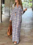 Casual Regular Fit Abstract Dress With No