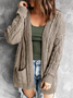 Casual Plain Cardigan