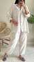 Cotton And Linen Casual Two-Piece Set