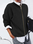 Plain Loose Casual Cardigan