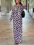 Casual Regular Fit Abstract Dress With No