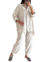 Cotton And Linen Casual Two-Piece Set