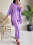 Cotton And Linen Casual Two-Piece Set