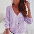 Plain Casual Wool/Knitting Others Cardigan