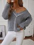 Casual Yarn/Wool Yarn Sweater