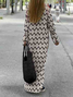Casual Regular Fit Abstract Dress With No