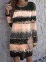 Casual Jersey Crew Neck Dress With No
