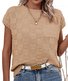 Casual Yarn/Wool Yarn Crew Neck Sweater