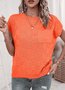 Casual Yarn/Wool Yarn Crew Neck Sweater