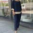 Color Block Casual Two-Piece Set
