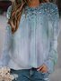 Abstract Casual Loose Sweatshirt