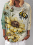 Casual Loose Crew Neck Sweatshirt